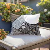 Zestra Abstract Reversible Indoor/Outdoor Lumbar Pillow
