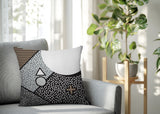 Zestra Abstract Reversible Indoor/Outdoor Square Pillow