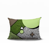 Zestra Abstract Reversible Indoor/Outdoor Lumbar Pillow