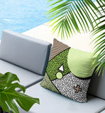 Zestra Abstract Reversible Indoor/Outdoor Square Pillow
