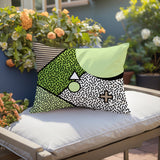 Zestra Abstract Reversible Indoor/Outdoor Lumbar Pillow