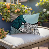 Zestra Abstract Reversible Indoor/Outdoor Lumbar Pillow