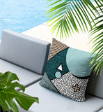 Zestra Abstract Reversible Indoor/Outdoor Square Pillow