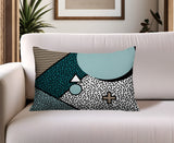 Zestra Abstract Reversible Indoor/Outdoor Lumbar Pillow