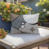 Zestra Abstract Reversible Indoor/Outdoor Lumbar Pillow