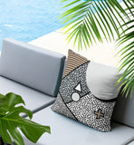 Zestra Abstract Reversible Indoor/Outdoor Square Pillow