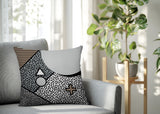 Zestra Abstract Reversible Indoor/Outdoor Square Pillow