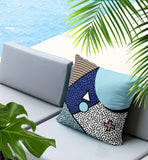 Zestra Abstract Reversible Indoor/Outdoor Square Pillow