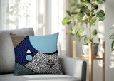 Zestra Abstract Reversible Indoor/Outdoor Square Pillow