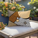 Zestra Abstract Reversible Indoor/Outdoor Lumbar Pillow