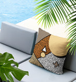 Zestra Abstract Reversible Indoor/Outdoor Square Pillow