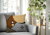 Zestra Abstract Reversible Indoor/Outdoor Square Pillow