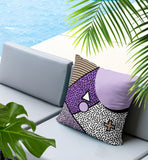 Zestra Abstract Reversible Indoor/Outdoor Square Pillow