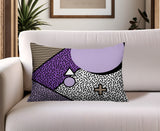Zestra Abstract Reversible Indoor/Outdoor Lumbar Pillow