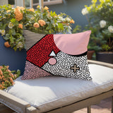 Zestra Abstract Reversible Indoor/Outdoor Lumbar Pillow