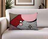 Zestra Abstract Reversible Indoor/Outdoor Lumbar Pillow