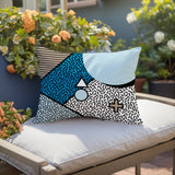 Zestra Abstract Reversible Indoor/Outdoor Lumbar Pillow