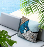 Zestra Abstract Reversible Indoor/Outdoor Square Pillow