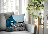 Zestra Abstract Reversible Indoor/Outdoor Square Pillow