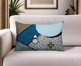 Zestra Abstract Reversible Indoor/Outdoor Lumbar Pillow