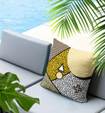 Zestra Abstract Reversible Indoor/Outdoor Square Pillow