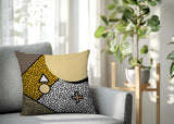 Zestra Abstract Reversible Indoor/Outdoor Square Pillow