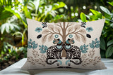 Zim Leopard Reversible Indoor/Outdoor Lumbar Pillow in Emerald - Size 25x18