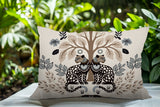 Zim Leopard Reversible Indoor/Outdoor Lumbar Pillow in Gray - Size 25x18