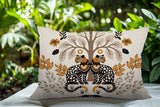Zim Leopard Reversible Indoor/Outdoor Lumbar Pillow in Orange - Size 25x18