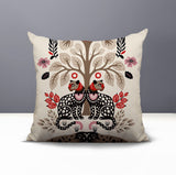 Zim Leopard Reversible Indoor/Outdoor Square Pillow in Red - Size 20x20