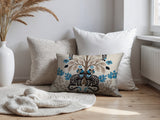 Zim Leopard Reversible Indoor/Outdoor Lumbar Pillow in Turquoise - Size 25x18