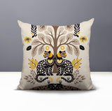 Zim Leopard Reversible Indoor/Outdoor Square Pillow in Yellow - Size 20x20