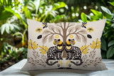 Zim Leopard Reversible Indoor/Outdoor Lumbar Pillow in Yellow - Size 25x18