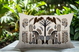 Zuby Zebra Reversible Indoor/Outdoor Square Pillow
