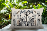Zuby Zebra Reversible Indoor/Outdoor Square Pillow