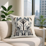 Zuby Zebra Reversible Indoor/Outdoor Square Pillow in Gray - Size 20x20