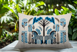Zuby Zebra Reversible Indoor/Outdoor Square Pillow