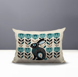Zuko Rabbit Reversible Indoor/Outdoor Lumbar Pillow