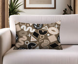 Zyra Abstract Reversible Indoor/Outdoor Lumbar Pillow