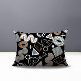 Zyra Abstract Reversible Indoor/Outdoor Lumbar Pillow