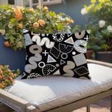Zyra Abstract Reversible Indoor/Outdoor Lumbar Pillow