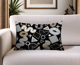 Zyra Abstract Reversible Indoor/Outdoor Lumbar Pillow