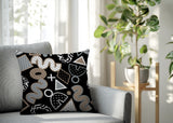 Zyra Abstract Reversible Indoor/Outdoor Square Pillow