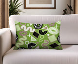 Zyra Abstract Reversible Indoor/Outdoor Lumbar Pillow