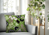 Zyra Abstract Reversible Indoor/Outdoor Square Pillow