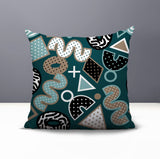 Zyra Abstract Reversible Indoor/Outdoor Square Pillow
