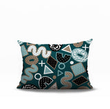 Zyra Abstract Reversible Indoor/Outdoor Lumbar Pillow