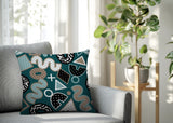 Zyra Abstract Reversible Indoor/Outdoor Square Pillow