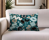 Zyra Abstract Reversible Indoor/Outdoor Lumbar Pillow