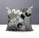 Zyra Abstract Reversible Indoor/Outdoor Square Pillow